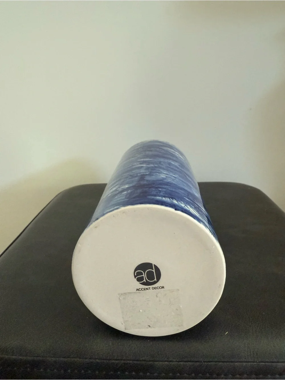 Blue Marbled Ceramic Vase 8.25”